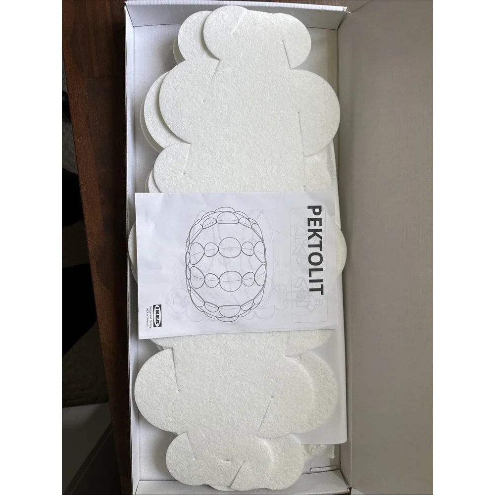Ikea PEKTOLIT Ceiling Pendant Lamp Shade Decorative, White 18